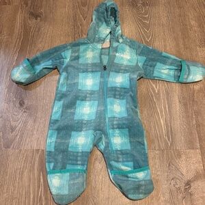 Columbia Kids' Teal Checkered Footie